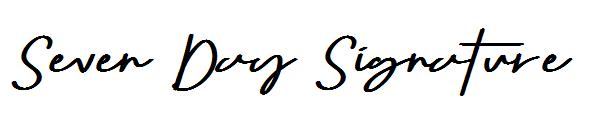 Seven Day Signature字体