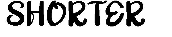 SHORTER字体