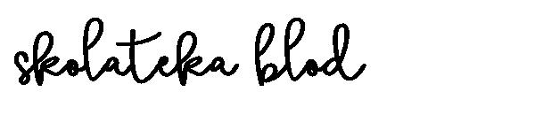 skolateka blod字体