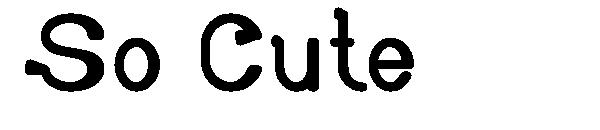 So Cute字体