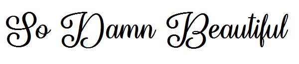 So Damn Beautiful字体