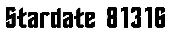 Stardate 81316字体