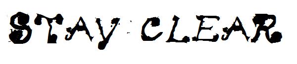 Stay Clear字体