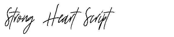Strong Heart Script字体