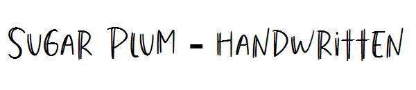 Sugar Plum - Handwritten字体