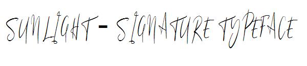 SUNLIGHT - SIGNATURE TYPEFACE字体