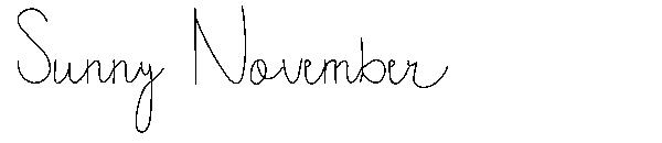 Sunny November字体