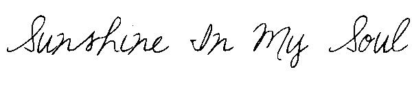 Sunshine In My Soul字体