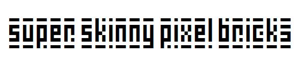 Super Skinny Pixel Bricks字体