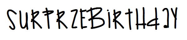 SurprzeBirthday字体
