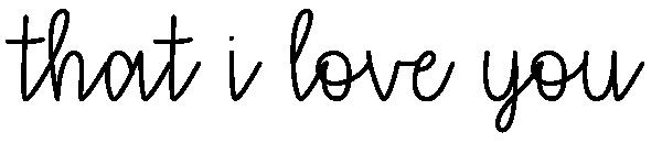 that i love you字体