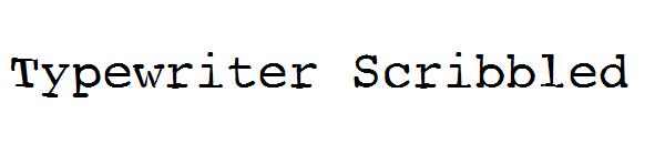 Typewriter Scribbled字体