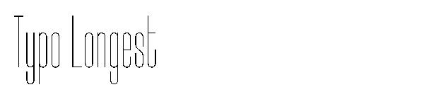 Typo Longest字体