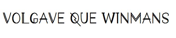 VOLGAVE QUE WINMANS字体