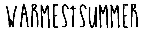 WarmestSummer字体
