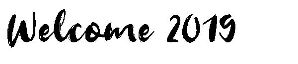 Welcome 2019字体