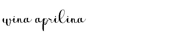 wina aprilina字体