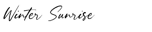 Winter Sunrise字体