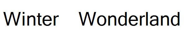 Winter Wonderland字体