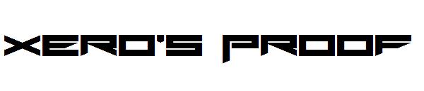 Xero's Proof字体