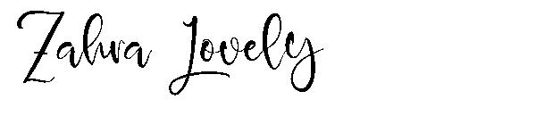 Zahra Lovely字体