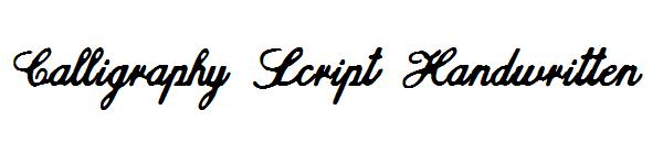 Calligraphy Script Handwritten字体