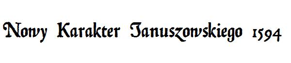 Nowy Karakter Januszowskiego 1594字体