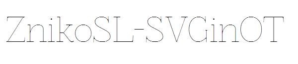 ZnikoSL-SVGinOT字体