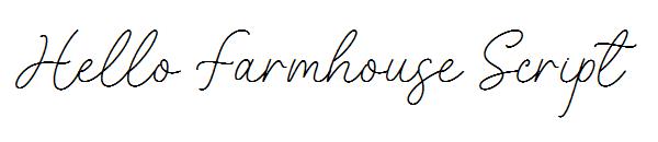 Hello Farmhouse Script