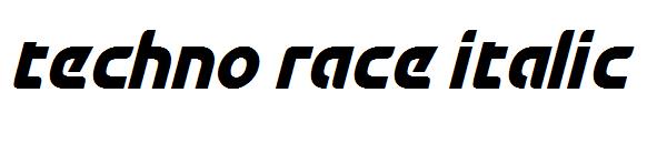 techno race italic