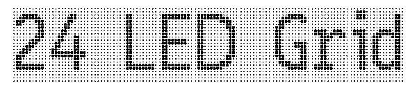 24 LED Grid字体