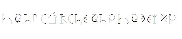 Half Circle Alphabet XP字体