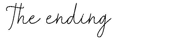 The ending字体
