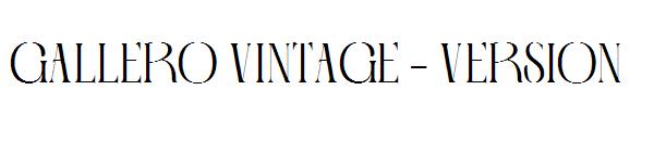 gallero vintage - version