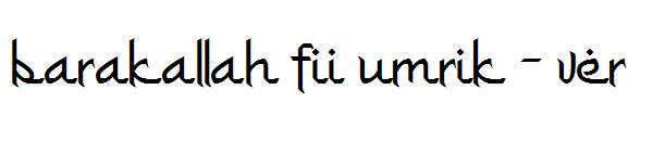 barakallah fii umrik - ver