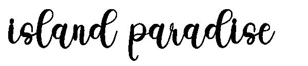 island paradise字体