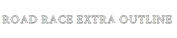 road race extra outline字体
