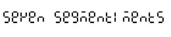 seven segmentiments字体