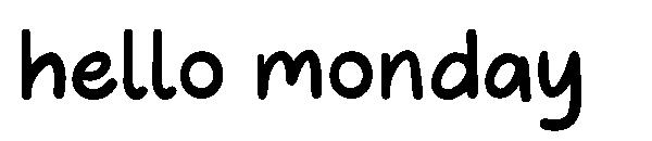 hello monday字体