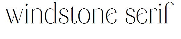 windstone serif字体