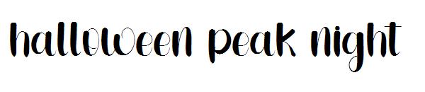 halloween peak night字体