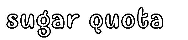 sugar quota字体