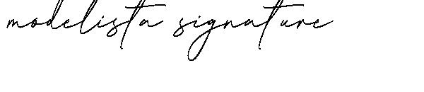 modelista signature字体