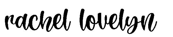 rachel lovelyn字体