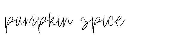 pumpkin spice字体