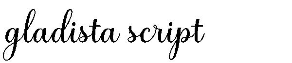 gladista script字体