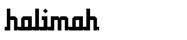 halimah字体