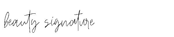 beauty signature字体