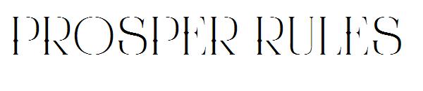 prosper rules字体