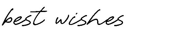 Best wishes字体